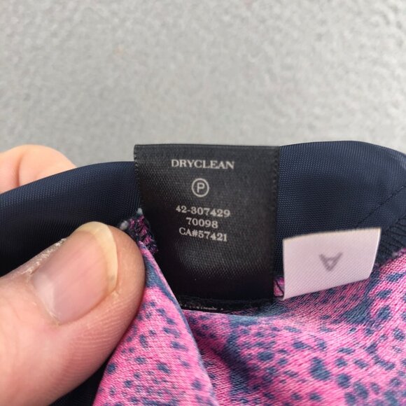 Ann Taylor Pants Womens 10 Pink Lace Print Cropped Jogger Tapered Leg Pockets - Picture 12 of 13